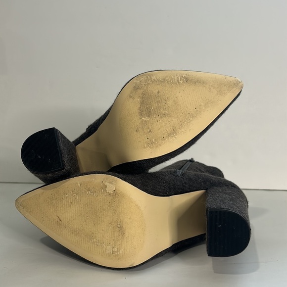 Shoedazzle Leela Knit Mid-Calf Boot Fitted Zip Heathered Grey Women's Size 6.5 - Picture 5 of 9